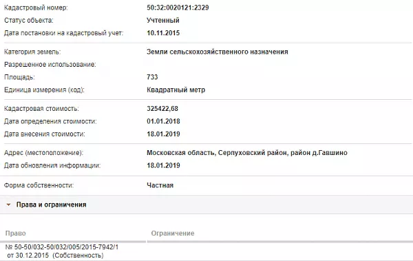 Скрин ЕГРН Онлайн