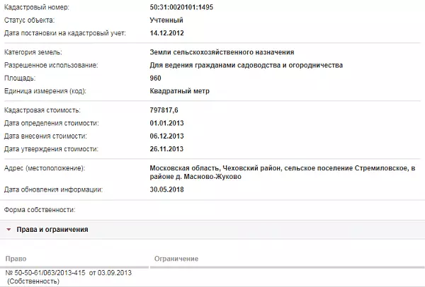 Скрин ЕГРН Онлайн