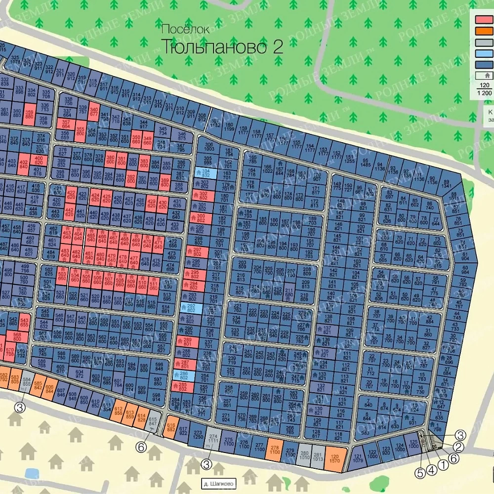 План поселка Тюльпаново-2