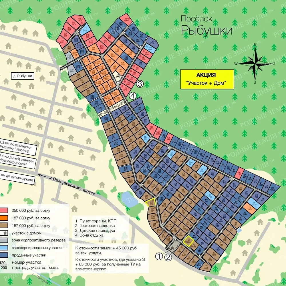 План поселка Рыбушки