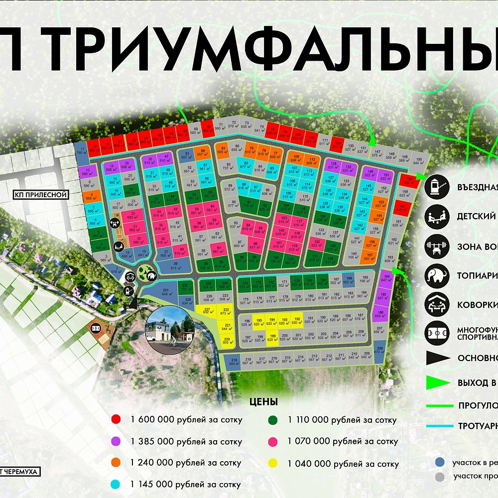 План поселка Триумфальный