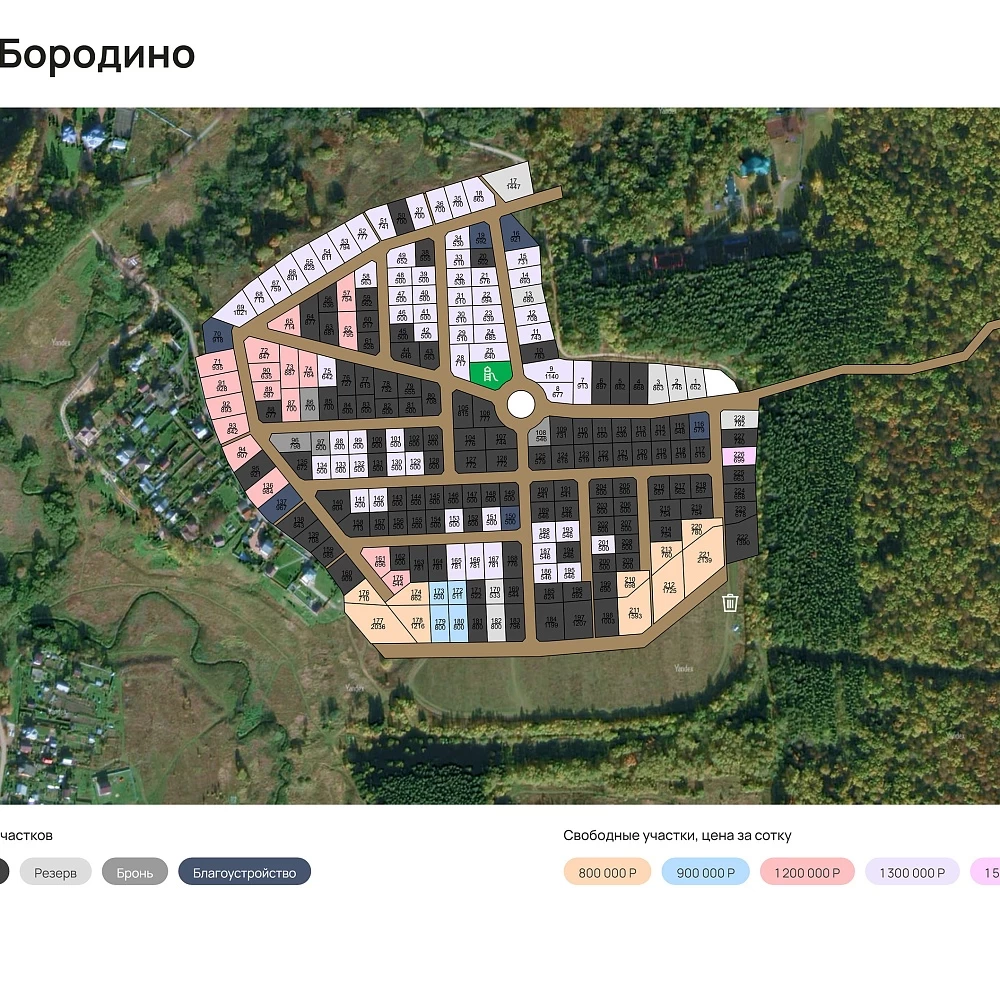 План поселка Бородино