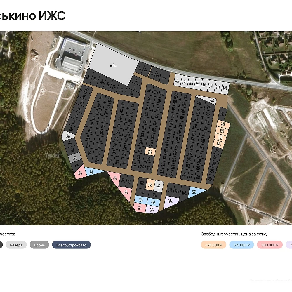 План поселка Васькино ИЖС