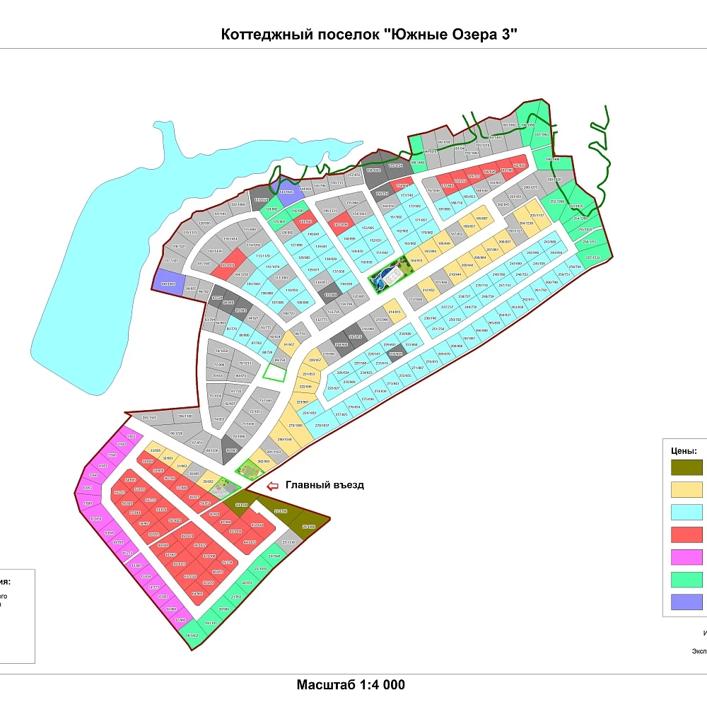 План поселка Южные озера-3