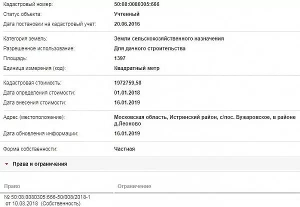 Скрин ЕГРН Онлайн