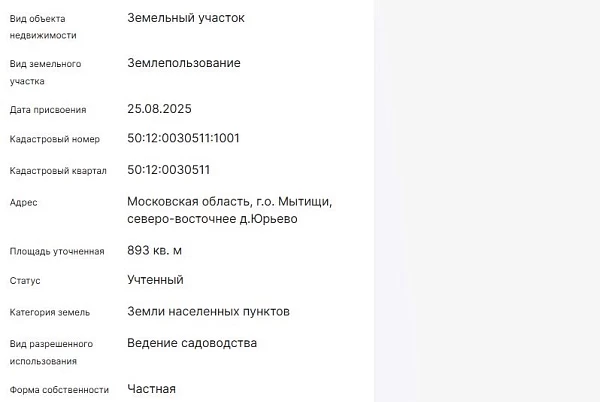 Скрин ЕГРН Онлайн