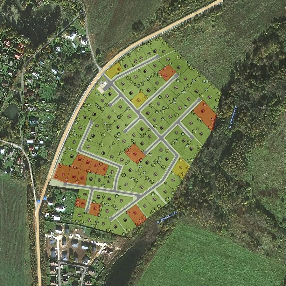 План поселка Усадьба Першино