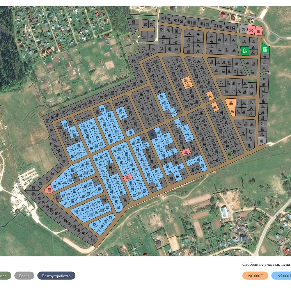 План поселка Зыковские дали