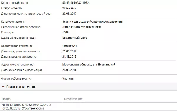 Скрин ЕГРН Онлайн