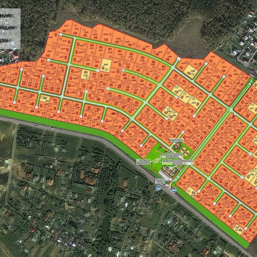 План поселка Подмосковные вечера