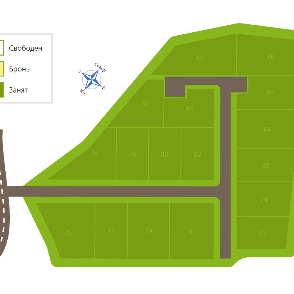 План поселка Зевалово