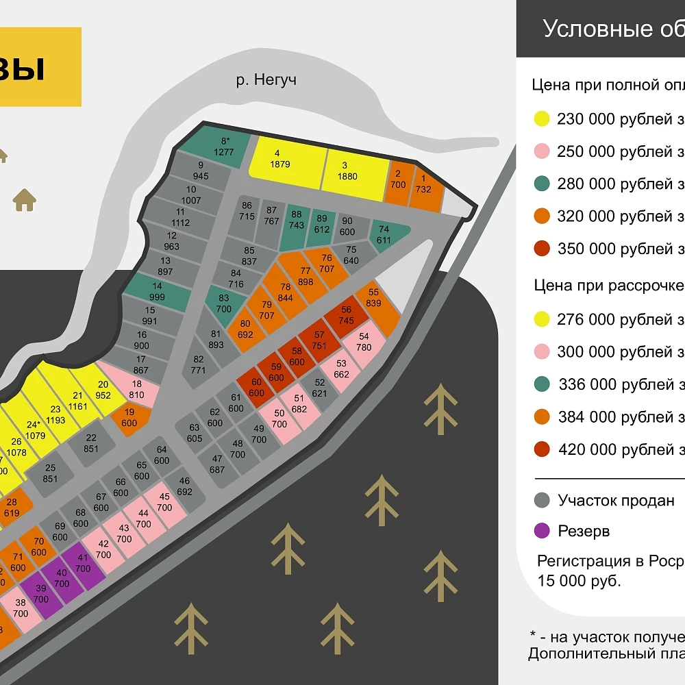 План поселка Березы