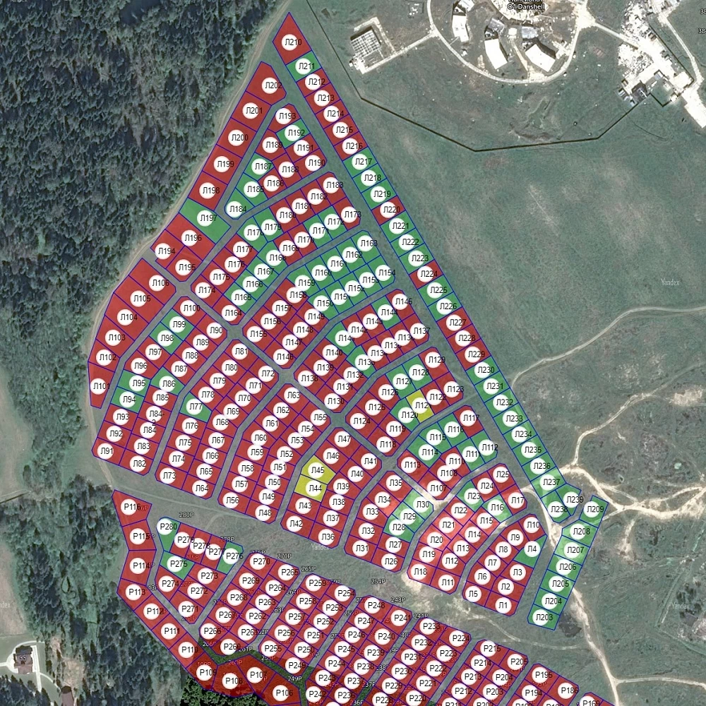 План поселка Прилесные дачи