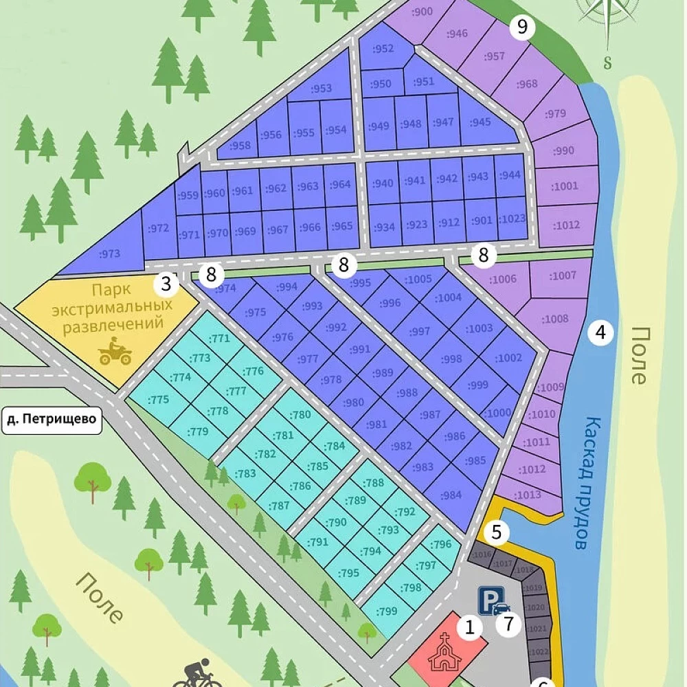 План поселка Заокские озера