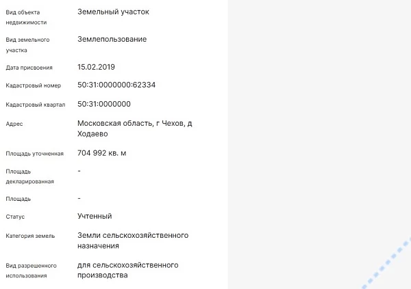 Скрин ЕГРН Онлайн