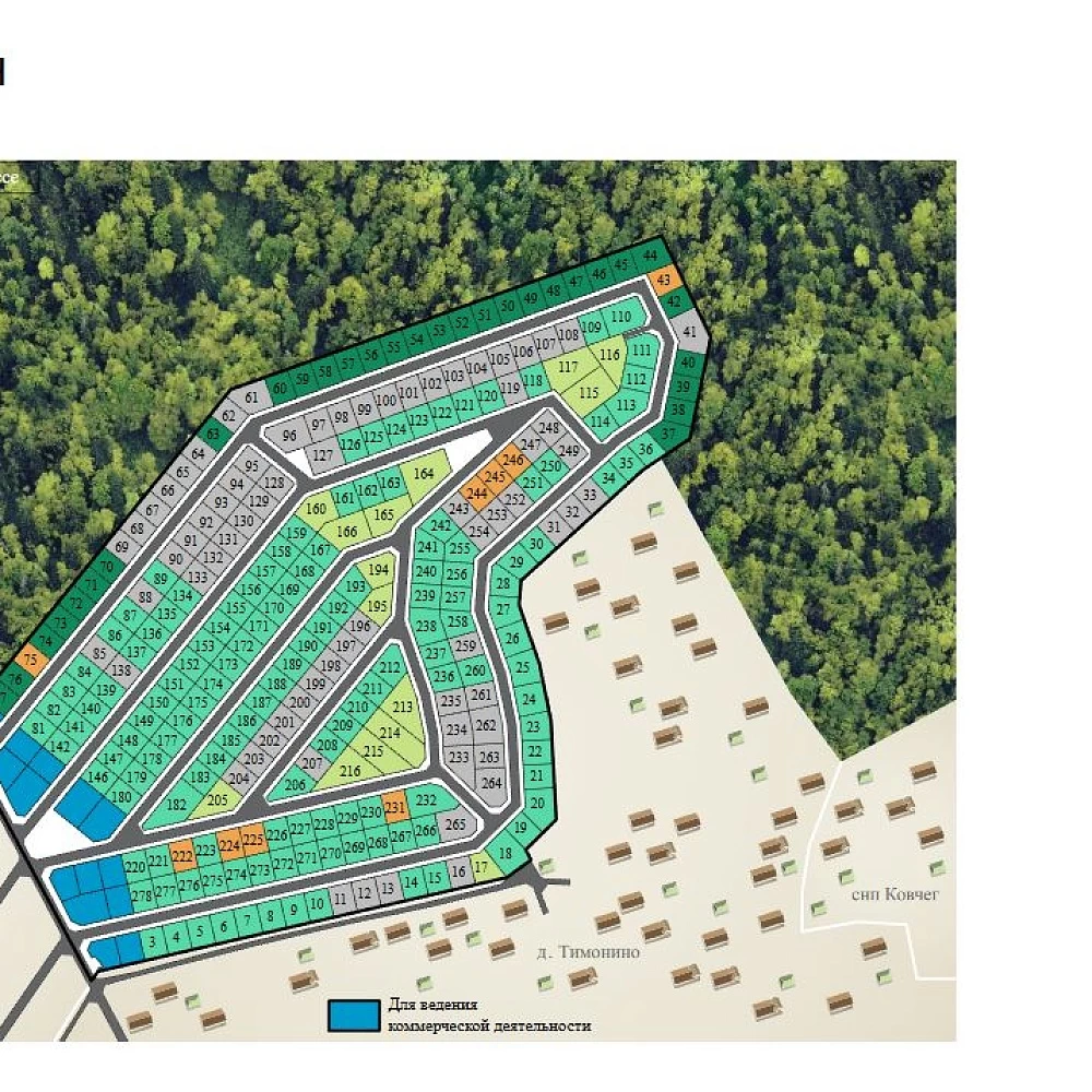 План поселка Кедрица (1 очередь)