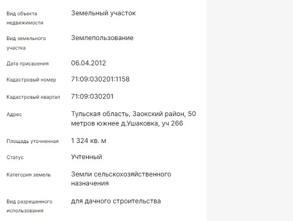 Скрин ЕГРН Онлайн