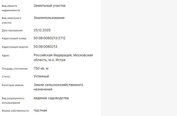 Скрин ЕГРН Онлайн