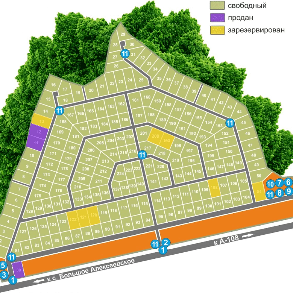 План поселка Полесье