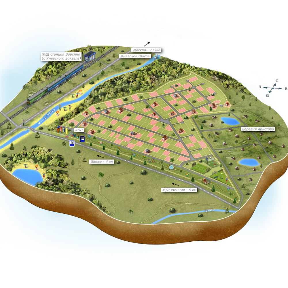 Коттеджный поселок Аристово в Наро-Фоминском районе - отзывы, цены, фото,  план