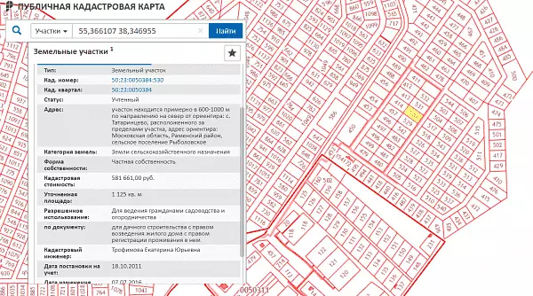 Скрин ЕГРН Онлайн