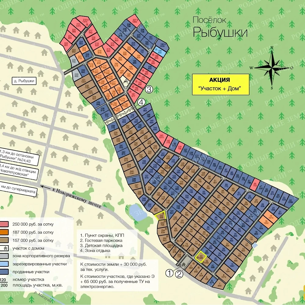 План поселка Рыбушки