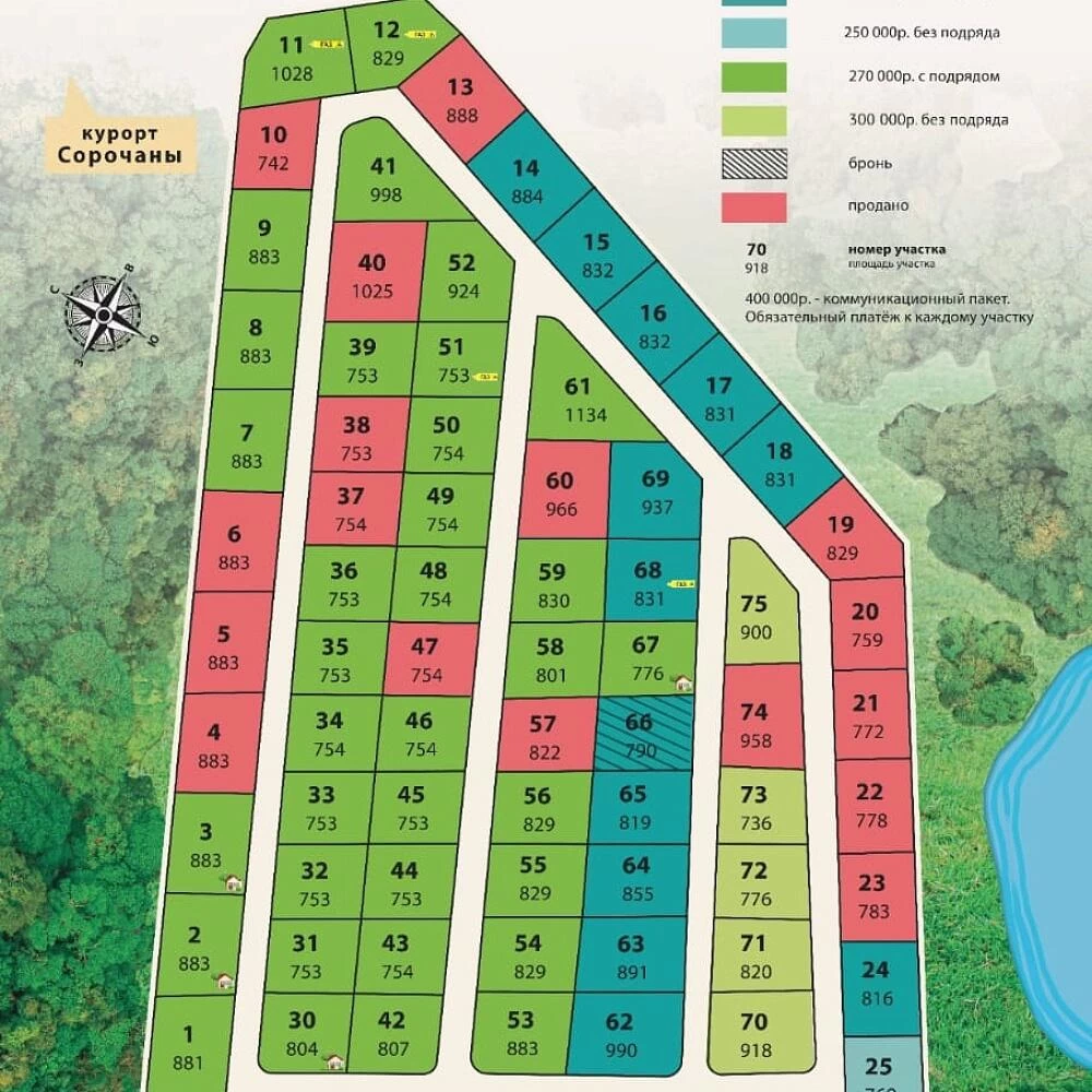 План поселка Притяжение