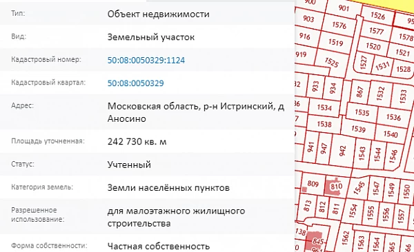 Скрин ЕГРН Онлайн