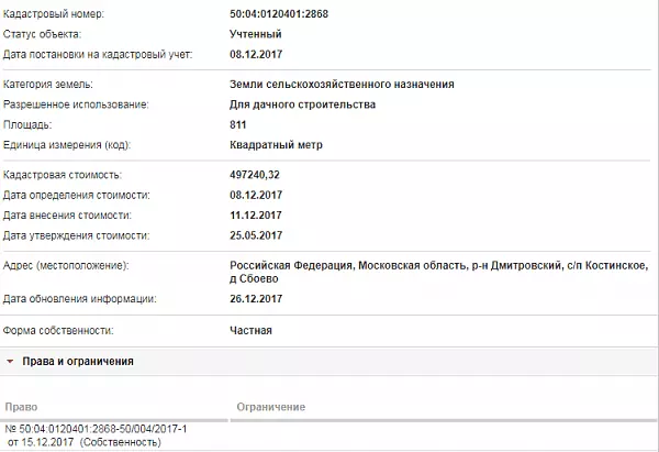 Скрин ЕГРН Онлайн