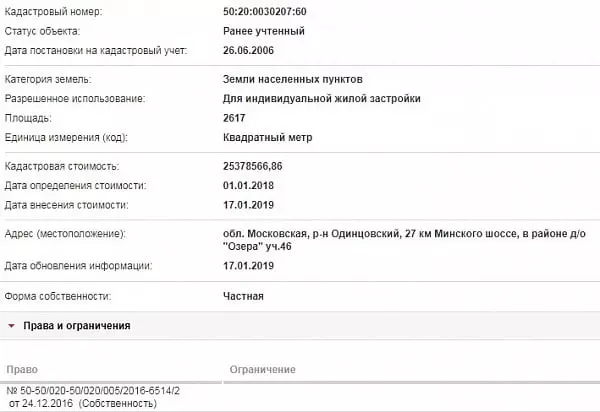 Скрин ЕГРН Онлайн