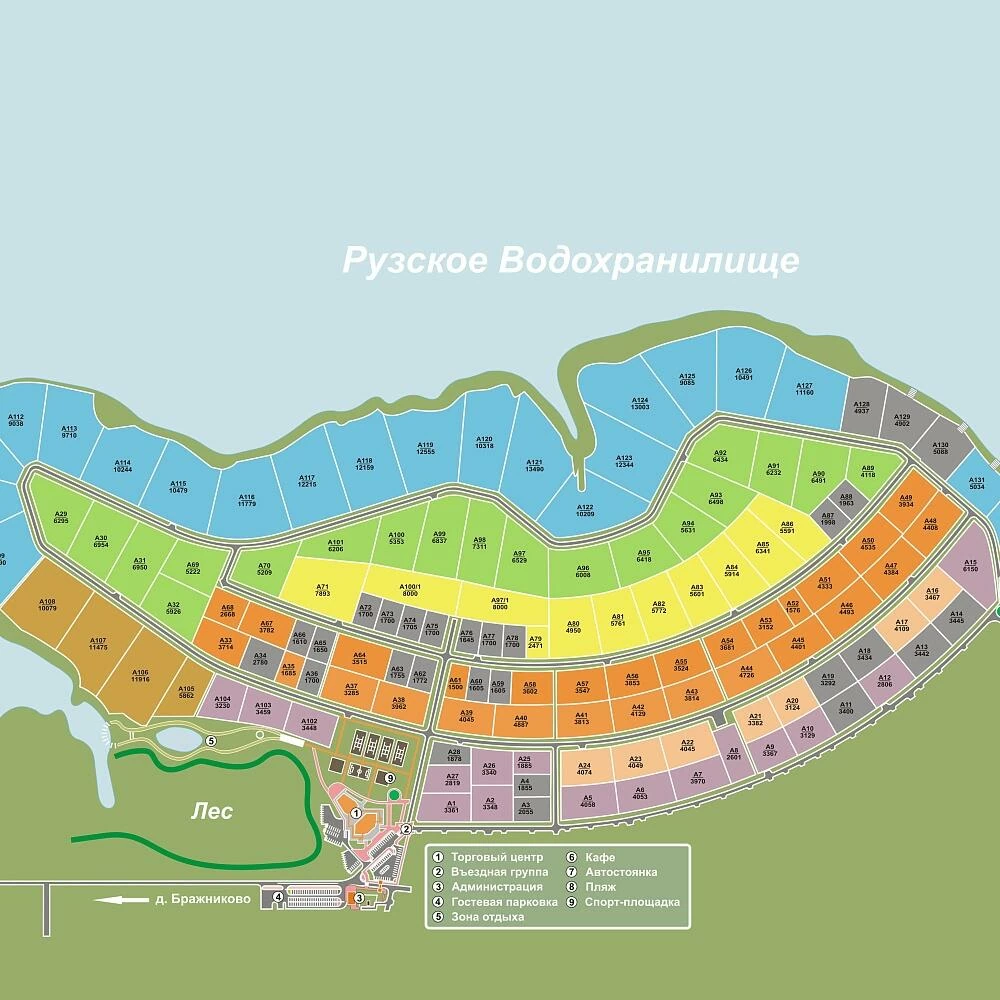 План поселка Рузская усадьба