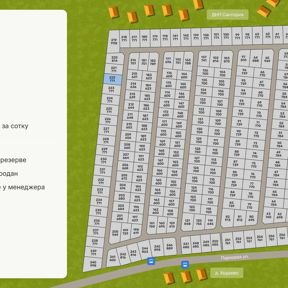 План поселка Скурыгино ИЖС