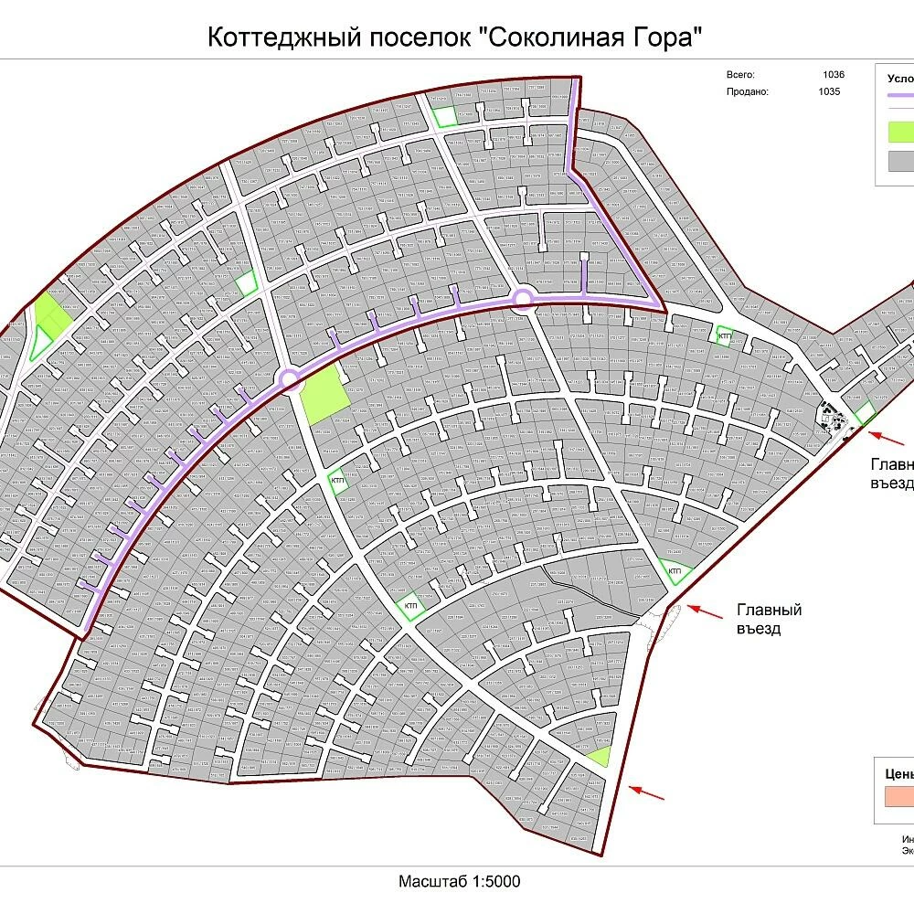 План поселка Соколиная Гора