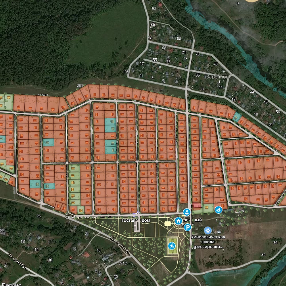 План поселка Живописный берег
