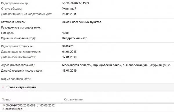 Скрин ЕГРН Онлайн