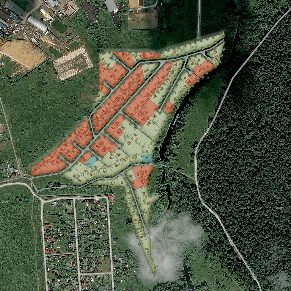 План поселка Малина