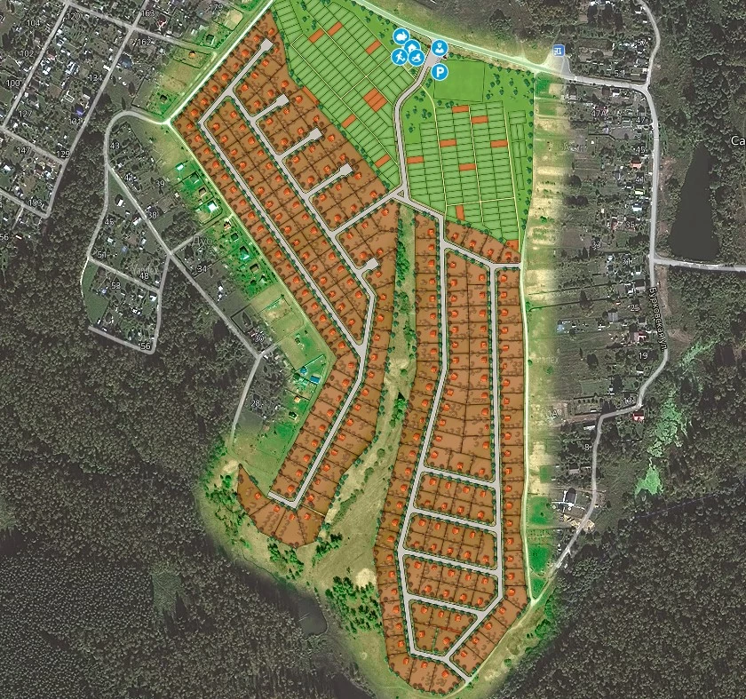 План поселка Сапроново