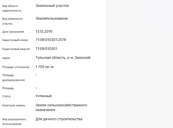 Скрин ЕГРН Онлайн