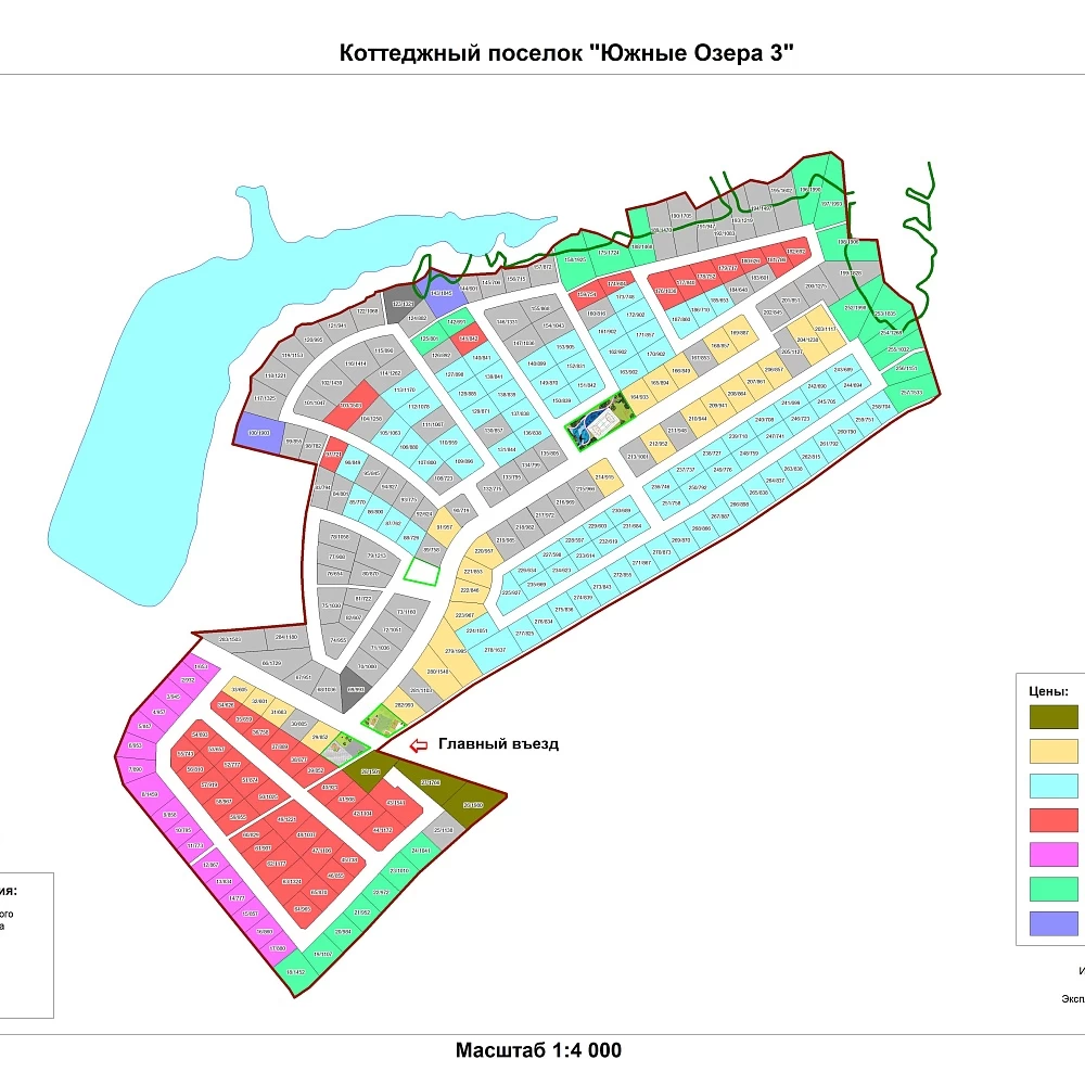 План поселка Южные озера-3