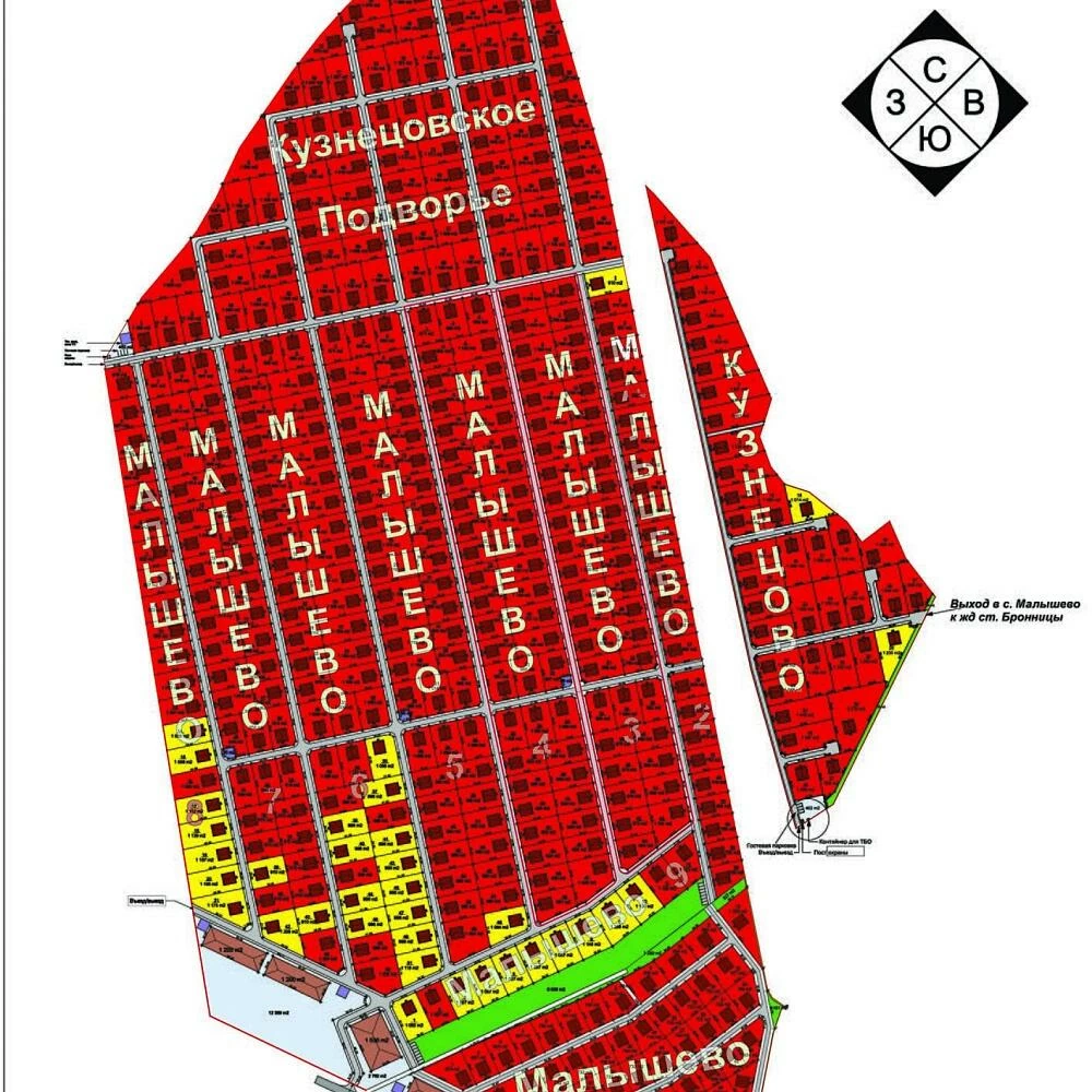 План поселка Кузнецовское Подворье