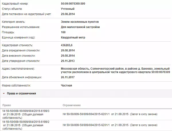 Скрин ЕГРН Онлайн