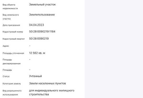 Скрин ЕГРН Онлайн