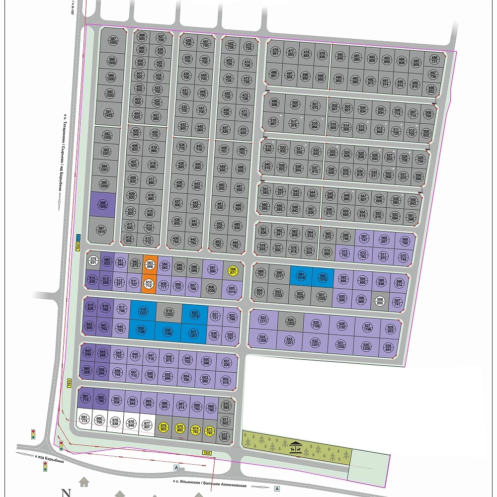 План поселка Ильинская слобода