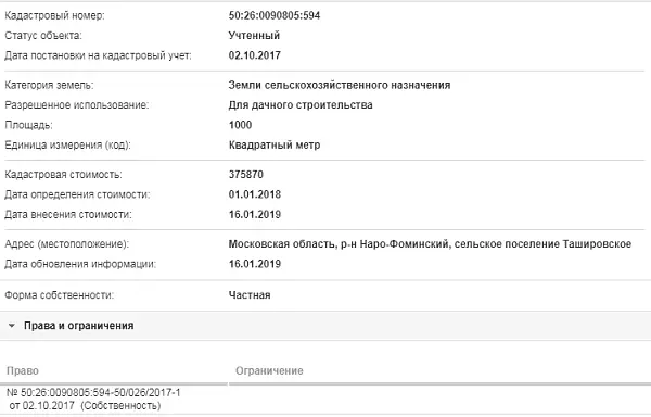 Скрин ЕГРН Онлайн